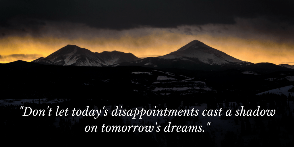 Life lessons on disappointment