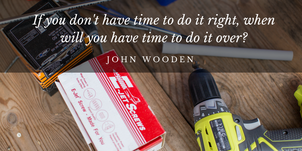 Life lessons on doing things well